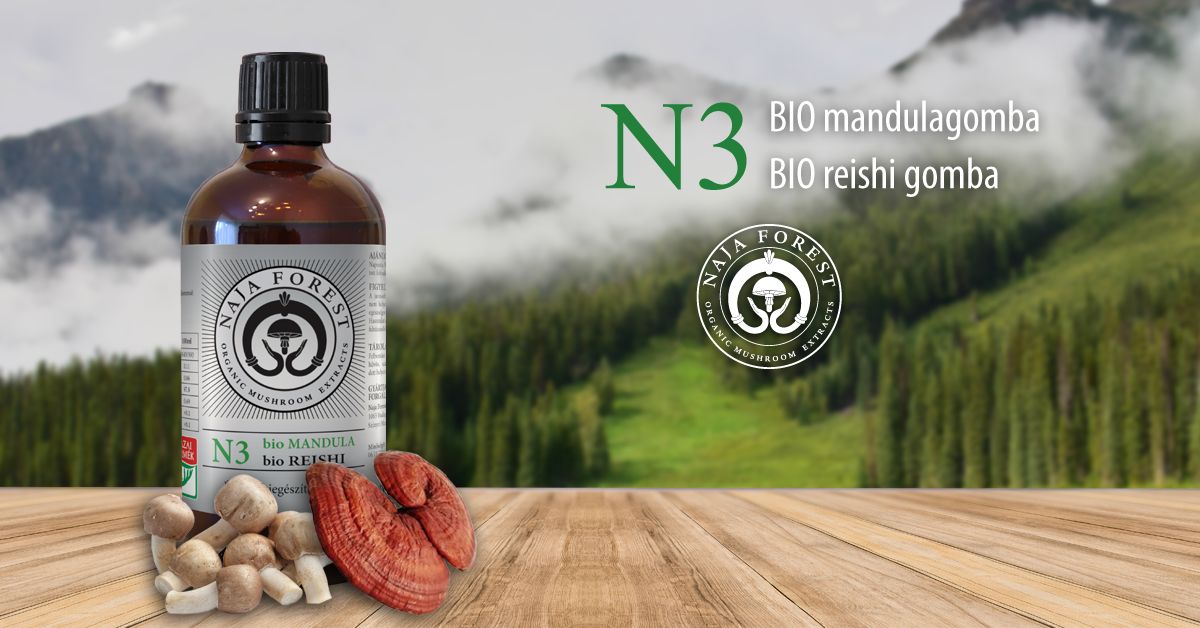 Naja Forest N3 bio Mandula, bio Reishi Étrend-kiegészítő