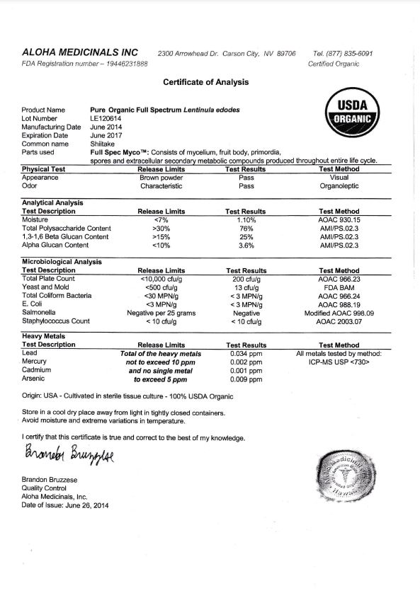 Naja Forest Kft. Bio Shiitake Certifikáció