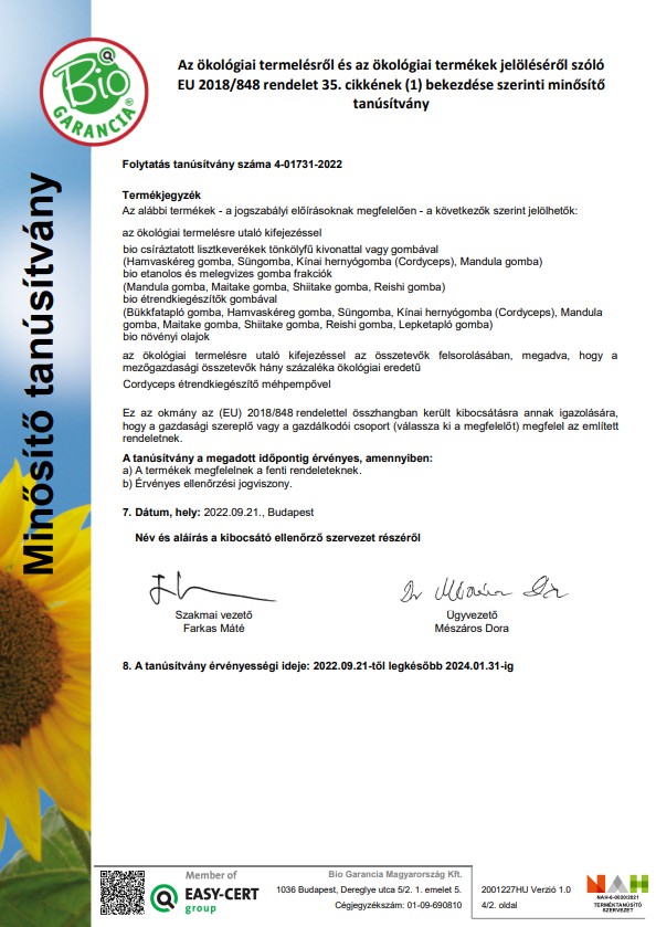 BIO Certifikáció