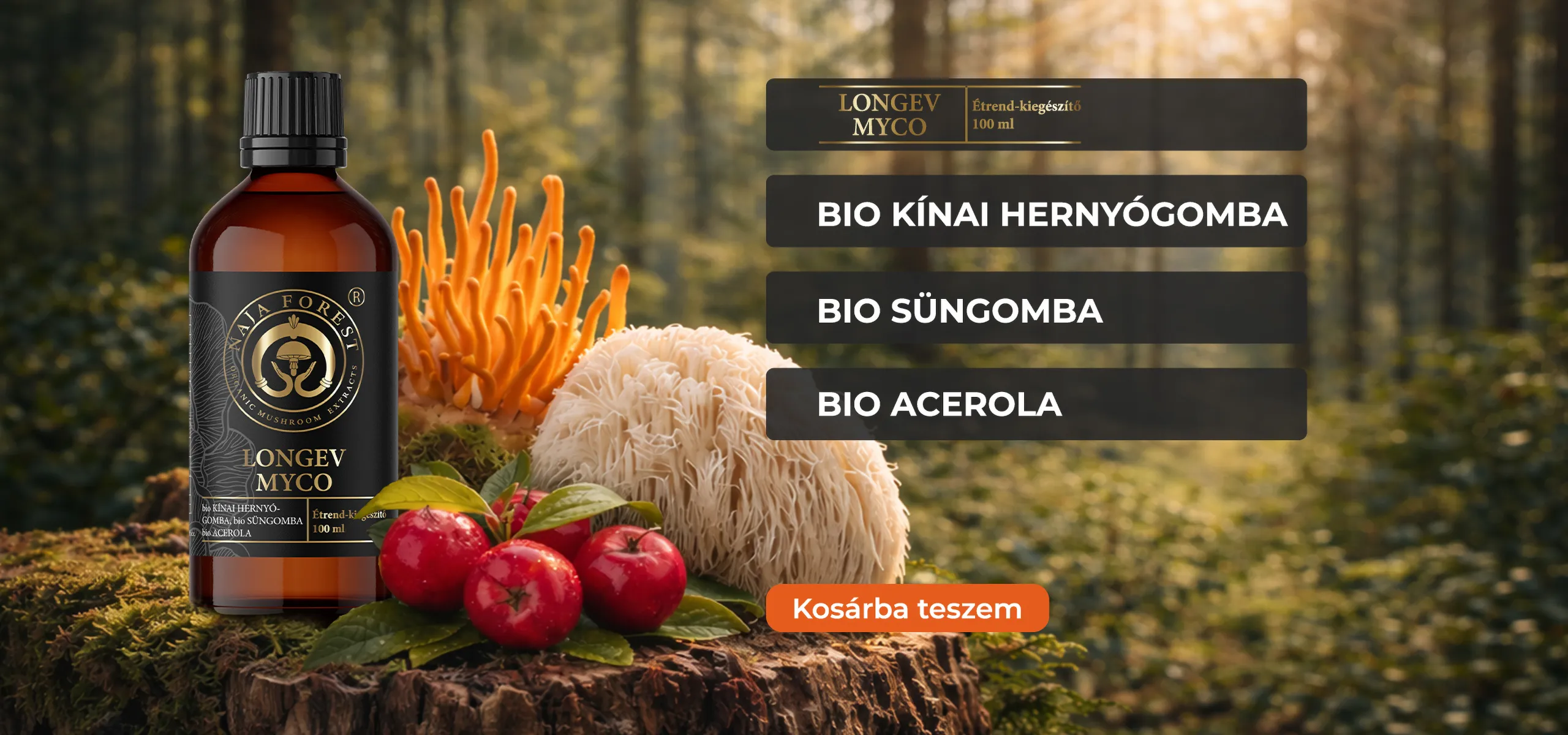 Naja Forest Bio LongevMyco Étrend-kiegészítő (100ml)